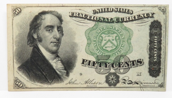 1869 Fractional Currency 50 Cent Dexter CH AU
