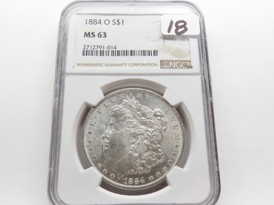 Morgan $ 1884-O NGC MS63