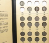 Liberty Head V Nickel set 28 coins 1883 no cent VF, 1887 to 1912-D average Good Library of Coins alb