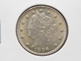 Liberty Head V Nickel 1896 UNC