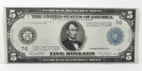 $5 FRN 1914 Chicago, SN G34217792B, VF