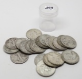 1 Roll (20) Silver Half $: 14 Walking Liberty, 6 Franklin
