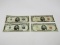 4-$5 Notes: 2 Silver Certificates 1934D, both Fine; 2 USN (1953B F, 1963 VF)