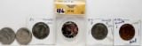 6 Kennedy Half $ Mix: 1969S ANACS PF64, 2-1972D (1 plated), 76P, 2-76D