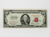 $100 USN 1966, FR1550, SN A00364644A, CH VF missing small corner