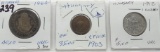 3 Hungary Coins: 1 Florint 1884, 2 Filler 1903, 1 Korona 1912