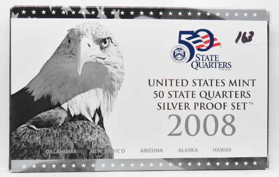 2008 S Proof - 5 25¢ Silver