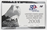 2008 S Proof - 5 25¢ Silver