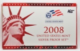 2008 S Proof Silver 15 coins