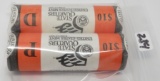 2 Rolls (1P, 1D) SH Quarters Unc/BU 2002 Tennessee