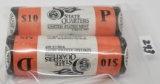 2 Rolls (1P, 1D) SH Quarters Unc/BU 2002 Mississippi