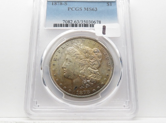 Morgan $ 1878-S PCGS MS63 (Toning)