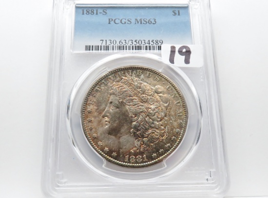 Morgan $ 1881-S PCGS MS63