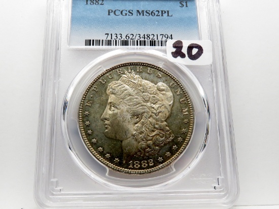 Morgan $ 1882 PCGS MS62PL