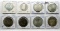 8 German Silvers: 2-5 Mark (1968D, 68G); 6-10 Mark (1972D, F, G, J, J, 87J)