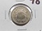Shield Nickel 1868 Unc rev spots