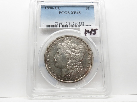 Morgan $ 1890-CC PCGS XF45