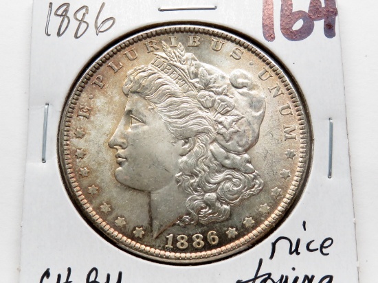 Morgan $ 1886 CH BU nice toning