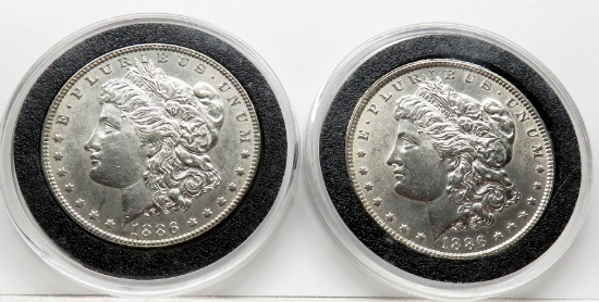 2-1886 Morgan $ Unc in Cointains