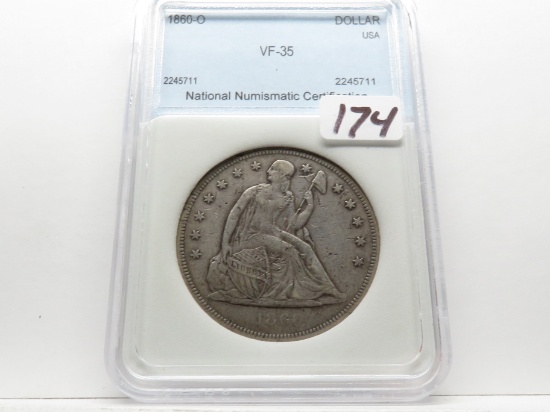 Seated Liberty $ 1860-O NNC CH Very Fine