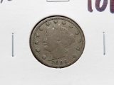 Liberty V Nickel 1886 Fine, Key Date