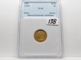 Classic Head Gold $2 1/2 Quarter Eagle 1834 NNC Extra Fine