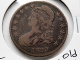 Capped Bust Half $ 1829 Fine old cleaning