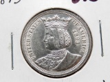 Isabella Quarter 1893 CH AU lightly cleaned, Mintage 24,214
