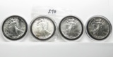 4 BU American Silver Eagle in Cointains: 1986, 87, 88, 89