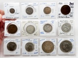 12 Australia Coins, no repeat, 9 silver, 1911-1951, ungraded by us