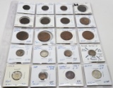 27 Great Britain Coins, some silver, 1822-1944, 3 repeats, ungraded by us