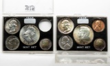2 Year Sets in Holders, nicely toned: 1963-4 Coin, 1964-5 Coin