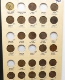 Lincoln Cent Library of Coins Album, 1909VDB-1940S, 76 Coins, No Keys, most avg circ