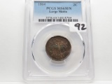 Two Cent 1864 PCGS MS63 Brown Large Motto