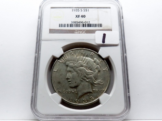 Peace $ 1935S NGC XF40, better date