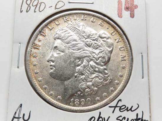 Morgan $ 1890-O  AU,  few obv scratches
