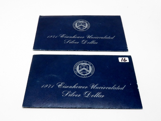 2-1971S Eisenhower Unc Silver $ (blue envelope)