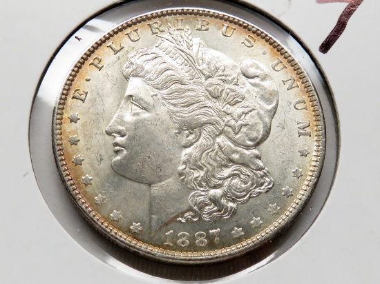 Morgan $ 1887 CH BU (Litely toned)