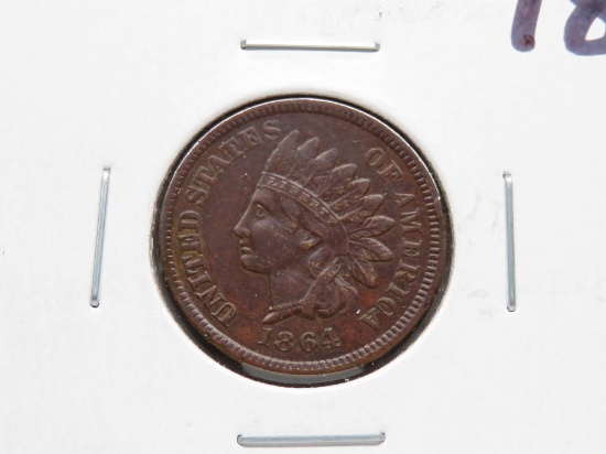 Indian Cent 1864L VF, better date