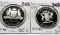 2 Australia .925 Silver Commemorative $10 PF: 1987, 1989