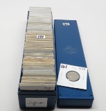 99 Jefferson Nickels in plastic 2x2 box, 1938-2015D no repeat, includes 7 Silver, circ-Unc