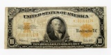 $10 Gold Certificate 1922, SN18500147, VG/F