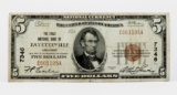 $5 National 1929, 1st Natl Bank Fayetteville AR, CH7346, SNC001105A, F+