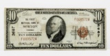 $10 National 1929, 1st Natl Bank Norton KS, CH3687, SNF000572A, F light stain