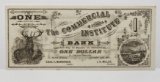 $1 College Currency, Commercial Institute Holton KS, 1882, CH Unc