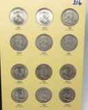 Library of Coins Franklin Half $ Album, 36 Coins, 1948-63D with 2-1955, most Unc & BU