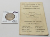 Antietam Commemorative Half $ 1937 Unc lightly cleaned, with an original holder