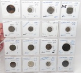 16 Netherlands Coins, No Repeat, 1881-1970, Some Silver