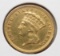 Indian Head $3 Gold 1854 EF 1st Year (Only 136,618 minted)