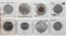 8 Aluminum Vintage Tokens, no repeat (Union Pacific, Soap, Air Mail, Lucky Penny, Chevy, Coffee, 191